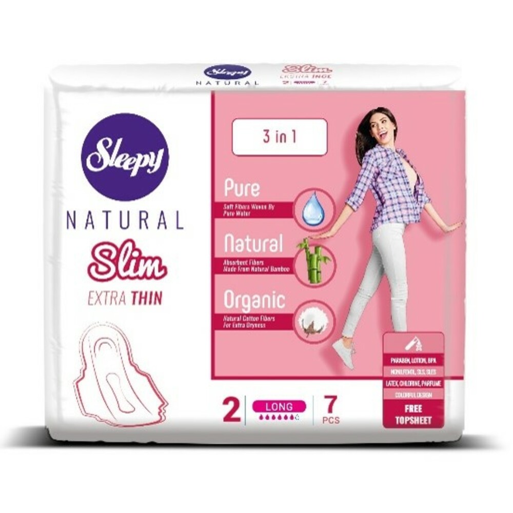 TOALLAS SANITARIAS SLEEPY NATURAL SLIM EXTRA THIN LONG GoMarket